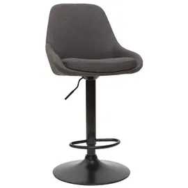 miliboo Höhenverstellbare Barhocker dunkelgrau (2er-Set) HOLO