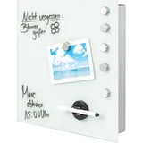 bremermann Schlüsselkasten XL 35 x 35 x 5 cm Grau/Weiß