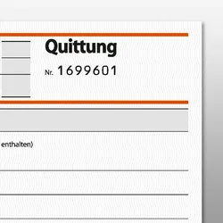 Sigel SD121 Quittungen, mit fortlfd. Nummerierung, 1. u. 2. Blatt bedruckt, mit Sicherheitsdruck, A6 q, selbstdu