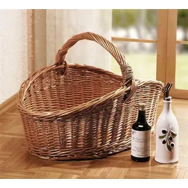 Dekoleidenschaft Einkaufskorb Maxi aus Weide 49 x 68 x 47 cm braun