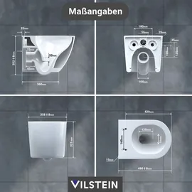 VILSTEIN Hänge WC mit WC-Sitz Weiß