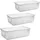 Centi 3er Set Aufbewahrungsboxen mit Deckel Plastikbox 11L transparent mit Griffen