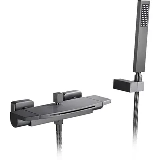 swhc Badewannenarmatur Gold mit Handbrause Wasserfall Armatur 72222000