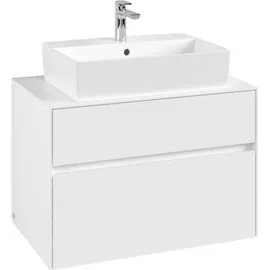 Villeroy & Boch Waschtischunterschrank 2 Auszüge 80 x 50 x 54,8 cm Weiß Matt