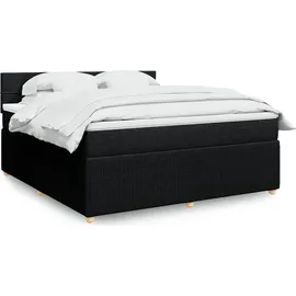 vidaXL Boxspringbett 180 x 200 cm Schwarz