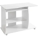 KADIMA DESIGN Laptoptisch Computertisch: 3D-Ecken, Stauraum, 90x50x71 cm, Spanplattenkonstruktion, Rollen.