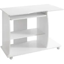 KADIMA DESIGN Laptoptisch Computertisch: 3D-Ecken, Stauraum, 90x50x71 cm, Spanplattenkonstruktion, Rollen.
