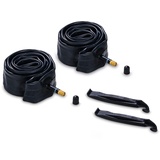 hauck Fahrradanhänger Schlauch Set 2x 20 Zoll Durchmesser inkl. Reifenheber, für Fahrradanhänger hauck Dryk Duo & Dryk Duo Plus (Bike Trailer Repair Kit, Black)