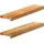 vidaXL Fensterbank 2 Stk Hellbraun 70x15x2 cm Massivholz Eiche