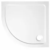 Aqualine TECMI Gussmarmor-Duschwanne, Viertelkreis 90x90x3 cm, R55 mit Wannenfüssen