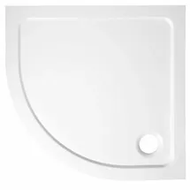 Aqualine TECMI Gussmarmor-Duschwanne, Viertelkreis 90x90x3 cm, R55 mit Wannenfüssen