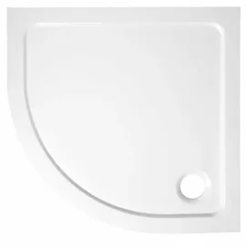 Aqualine TECMI Gussmarmor-Duschwanne, Viertelkreis 90x90x3 cm, R55 mit Wannenfüssen