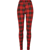 URBAN CLASSICS Ladies Soft AOP Leggings in redcheck, S