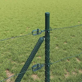vidaXL Zaunpfosten 100 x 0,5 m Grau/Stahl