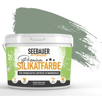 SEEBAUER diy® Silikatfarbe Grün für Innen (No. 762 Nordic Wood 12,5 Liter) Mineralfarbe Grüntöne hohe Deckkraft