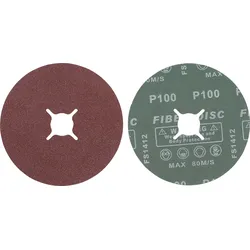 BGS Fiber-Schleifscheiben-Satz | Körnung 100 | Aluminiumoxid | 10-tlg.