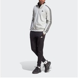 Adidas 3-Stripes Fleece Trainingsanzug Herren - grau/schwarz L