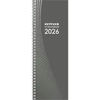 Zettler Vormerkbuch 709 10,5x29,7cm 1 Woche/2 Seite schwarz 2026