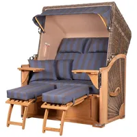 Mr. Deko bene living Strandkorb Komplettset Schaalsee Teak PE