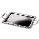 APS Tablett SCHÖNER ESSEN silber rechteckig 31,0 x 54,0 cm