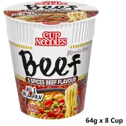 Nissin NISSIN Instant Nudeln Cup 5 Gewürze Rind 8 x 64g 1 BOX