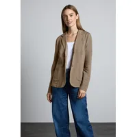 STREET ONE Gr. 36, braun (rich mocha melange) Damen Blazer in Jersey- Qualität