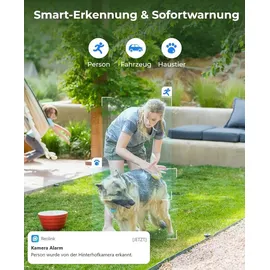 Reolink 4K WLAN Überwachungskamera Außenbereich,Innenbereich 8MP,Farbige Nachtsicht,2,4/5 GHz Dualband-WLAN,Intelligente Erkennung, - Weiß