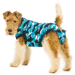 Suitical Recovery Shirt Hund Camouflage Blau XXL