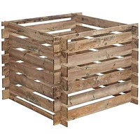 naturholz-shop Stabiler Holzkomposter Komposter Kompostbehälter imprägniert Hochbeetomposter 100x100x70cm höhe