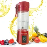 STARLYF Tragbarer, leistungsstarker Power Blender, kabellos, Smoothies und Säfte, Instant-Mixer, Protein-Shakes, schnell und einfach zu bedienen, Smoothie Maker (rot)