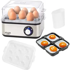Adler AD 4486 8 Eier + Messbecher Schwarz