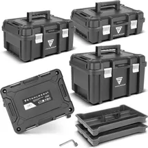 STAHLWERK Werkzeugtrolley 3 Systemboxen Lenkrollen