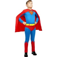 Funidelia | Superman Kostüm Classic 100% OFFIZIELLE für Jungen Größe 10-12 Jahre Man of Steel, Superhelden, DC Comics, Justice League - Farben: Bunt, Zubehör für Kostüm
