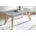 skandinavisches Design Gestell Holz massive Eiche grau