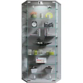 VCM Wandvitrine Benila XL 83 x 17 x 114 cm Silber