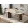 HANAH Home Moderner Esstisch 180 x 90 x 75 cm Travertin/braun