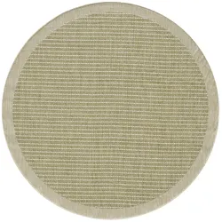 Carpetsale24 In- & Outdoor-Teppich Wetterfest Einfarbig Flachgewebe Küchenteppich Balkon Garten, Terrassen Teppich Grün 120 cm Rund