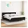 vidaXL Boxspringbett mit Matratze Schwarz 180x200 cm Stoff