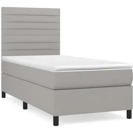 vidaXL Boxspringbett 100 x 200 cm Hellgrau