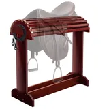Essenhome Extra großer Holz-Sattelständer – nicht scheuerndes Design, Zaumzeugständer und robuster Sattelständer für Reithäuser, Pferdezubehör, 70,1 x 30 x 70,9 cm
