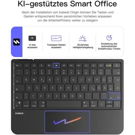Inateck Magnetische Tastatur Hülle für iPad A16 11/10 Gen Schwarz