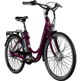 AGON Axis E-Bike 26 Zoll Citybike Damen Herren 140 - 165 cm Pedelec mit Nabenmotor Fahrrad 3 Gang und Beleuchtung StVZO