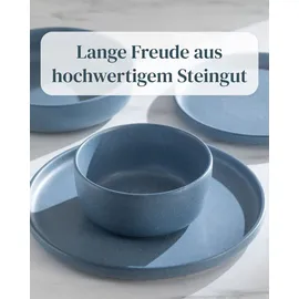 PURE LIVING INTERIOR DESIGN Urban Style Geschirrset 6 Pers. 24-tlg. blau
