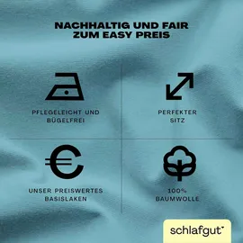 schlafgut Easy Jersey 120 x 200 - 130 x 200 cm petrol mid