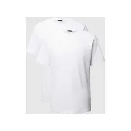 SCHIESSER T-Shirt 2er-Pack, Rundhalsausschnitt für Herren, Weiß XL
