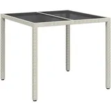 vidaXL Gartentisch 90 x 90 x 75 cm Weiß/Schwarz