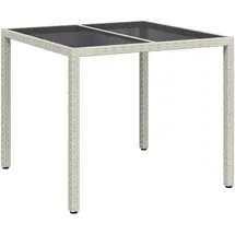 vidaXL Gartentisch 90 x 90 x 75 cm Weiß/Schwarz