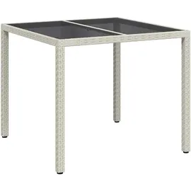 vidaXL Gartentisch 90 x 90 x 75 cm Weiß/Schwarz