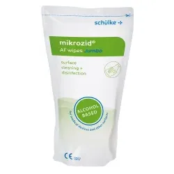 Schülke mikrozid® AF wipes Desinfektionstücher 70003094 , 1 Nachfüllbeutel = 220 Jumbo-Tücher