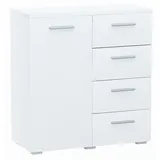 matkam Möbel Kommode, Weiß, Holzwerkstoff, 80x84.5x35 cm, Wohnzimmer, Kommoden & Sideboards, Kommoden